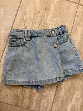 GAP Light Blue Denim Skort with Wrap Front